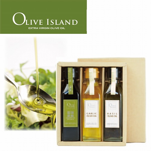 ガーリック・バジル・ＥＸＶオリーブオイル３本ギフト