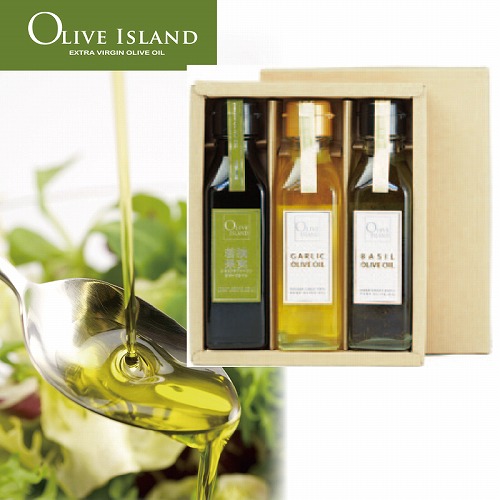 ガーリック・バジル・ＥＸＶオリーブオイル３本ギフト