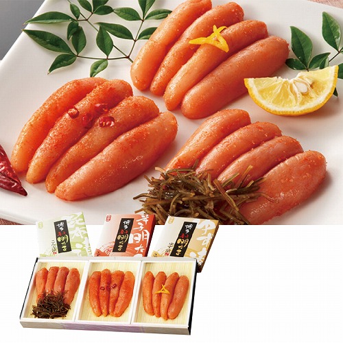 無着色辛子明太子３種