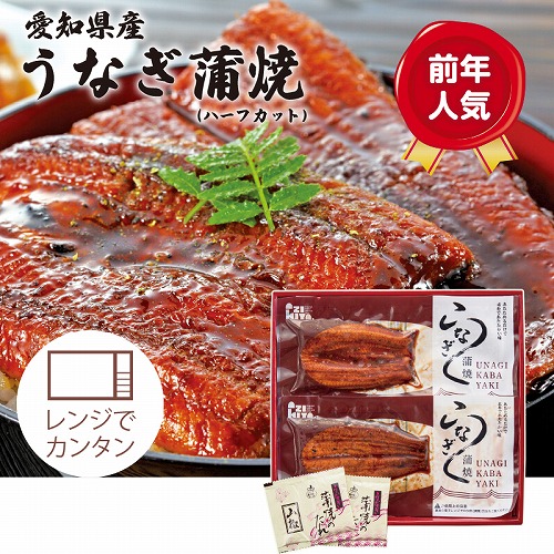 愛知県産うなぎ蒲焼（ハーフカット）２枚